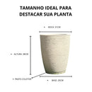 Vaso para plantas com design escovado- Florali